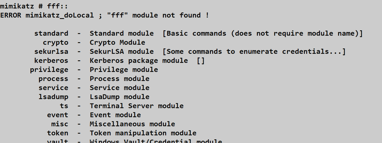 Module discovery through error messages